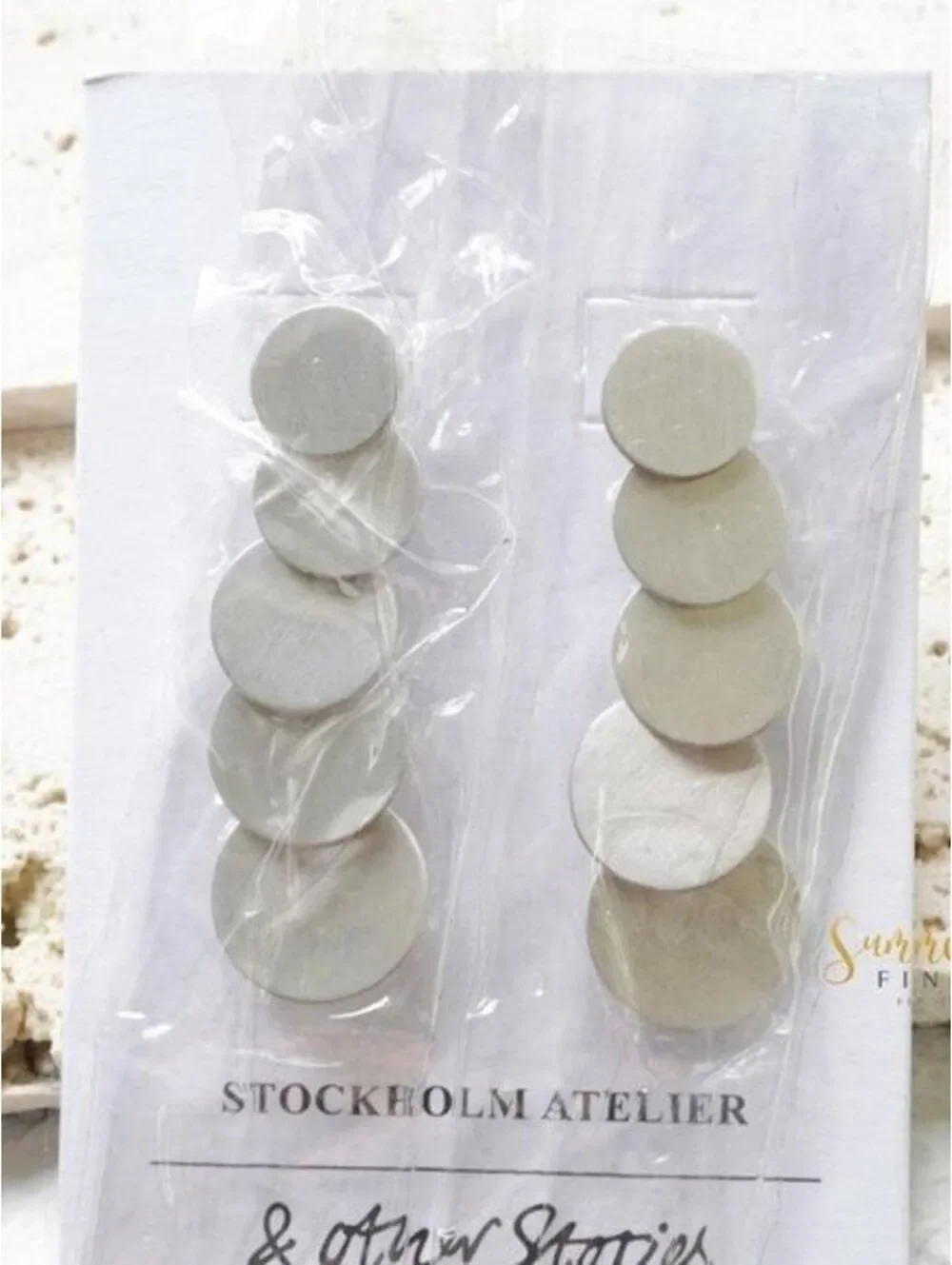 & Other Stories Disc Drop Earrings